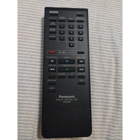 OEM Panasonic VEQ0986 VCR Remote Control - Tested & Works - Picture 1 of 4
